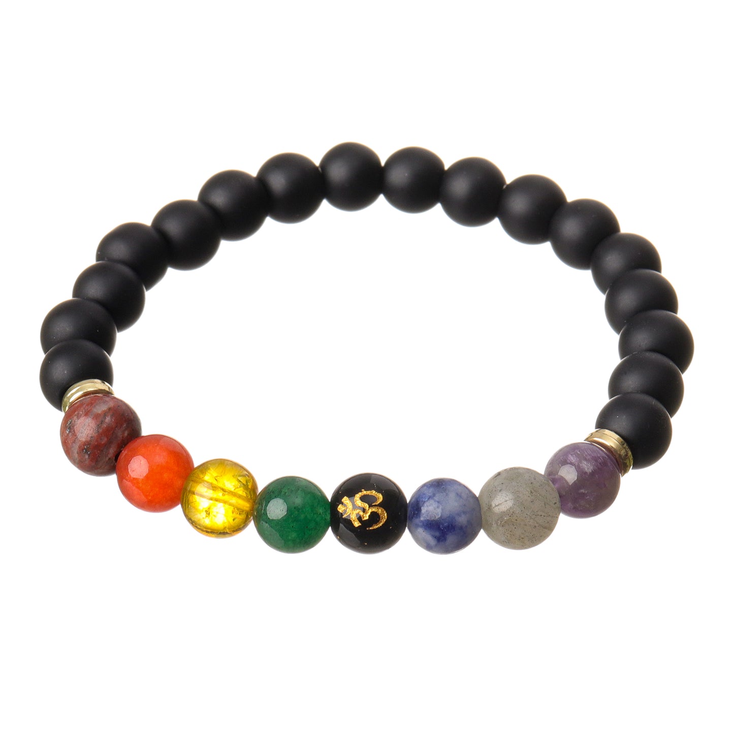 7 Chakra Om Healing Natural Stone Bracelet