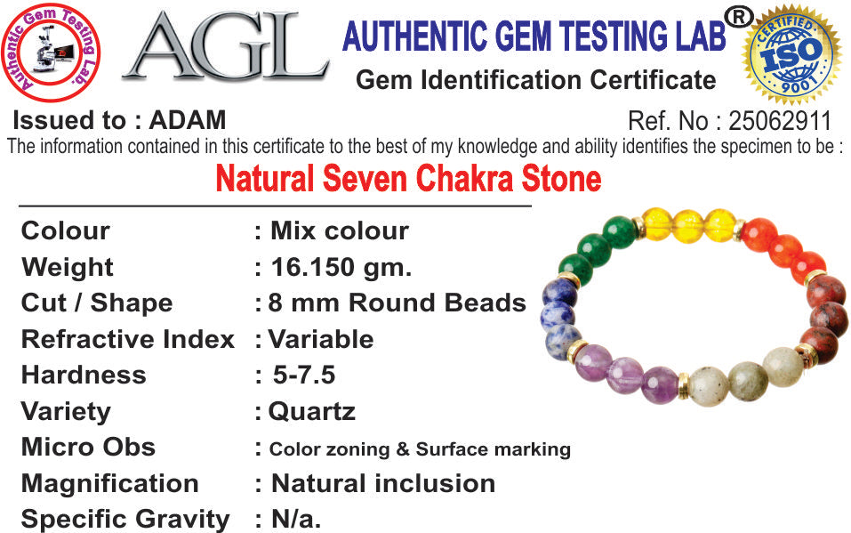 7 Chakra Natural Stone Bracelet