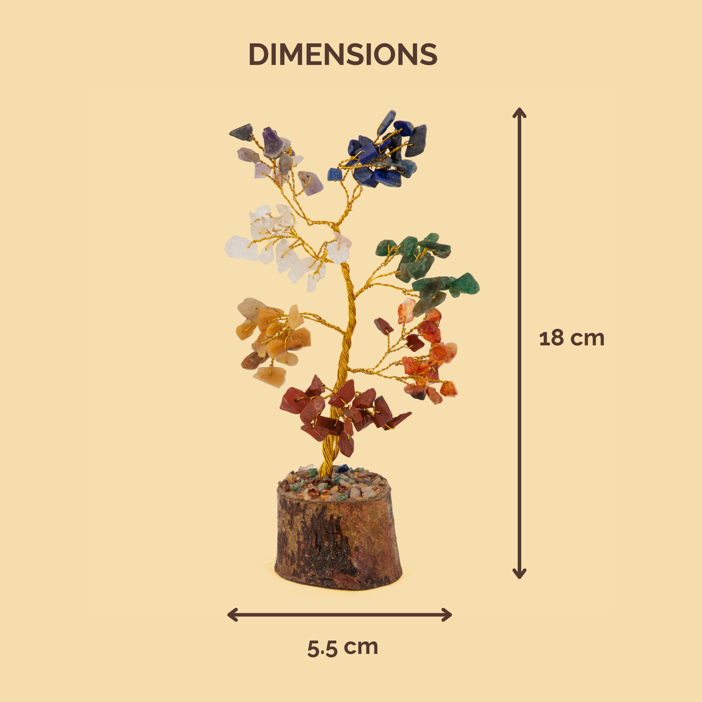 7 Chakra Natural Stone Tree