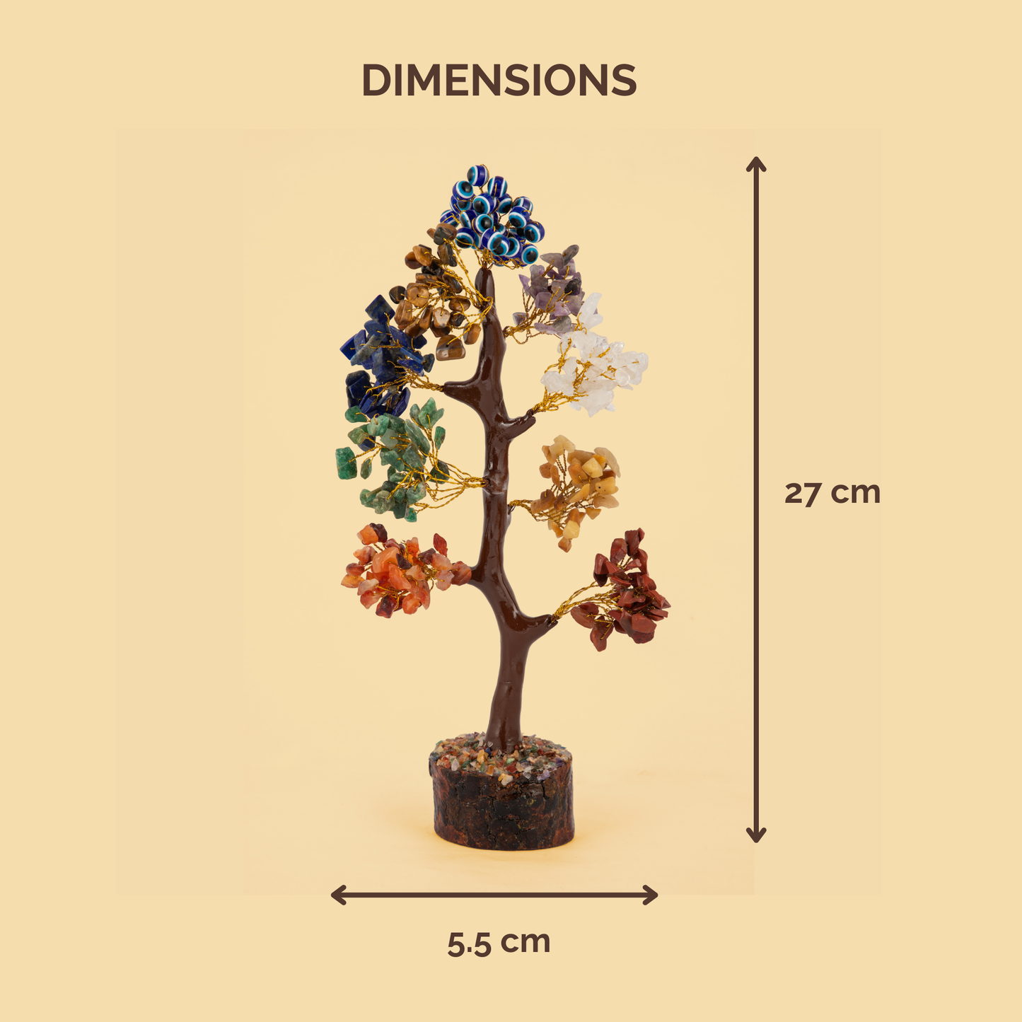 9 Chakra Natural Stone Tree