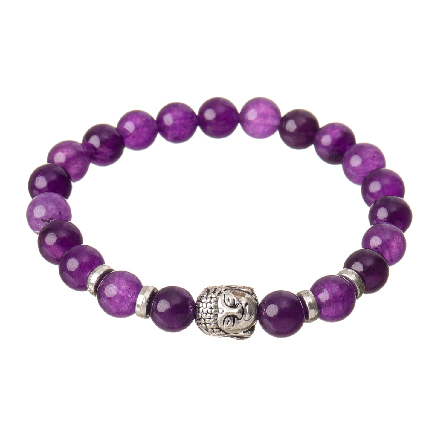 Amethyst Natural Stone Buddha Bracelet