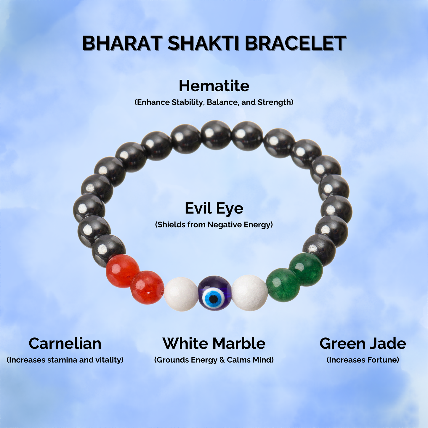 Bharat Shakti Natural Stone Bracelet