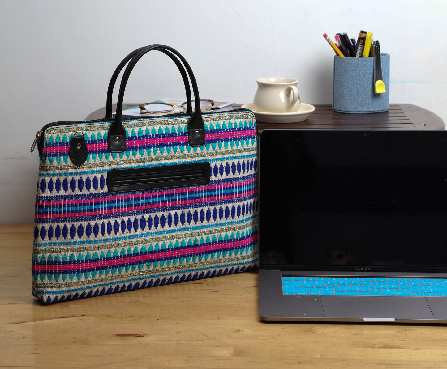 Laptop Bag for Women for 15.6 inch Laptop (Blue Capsule)