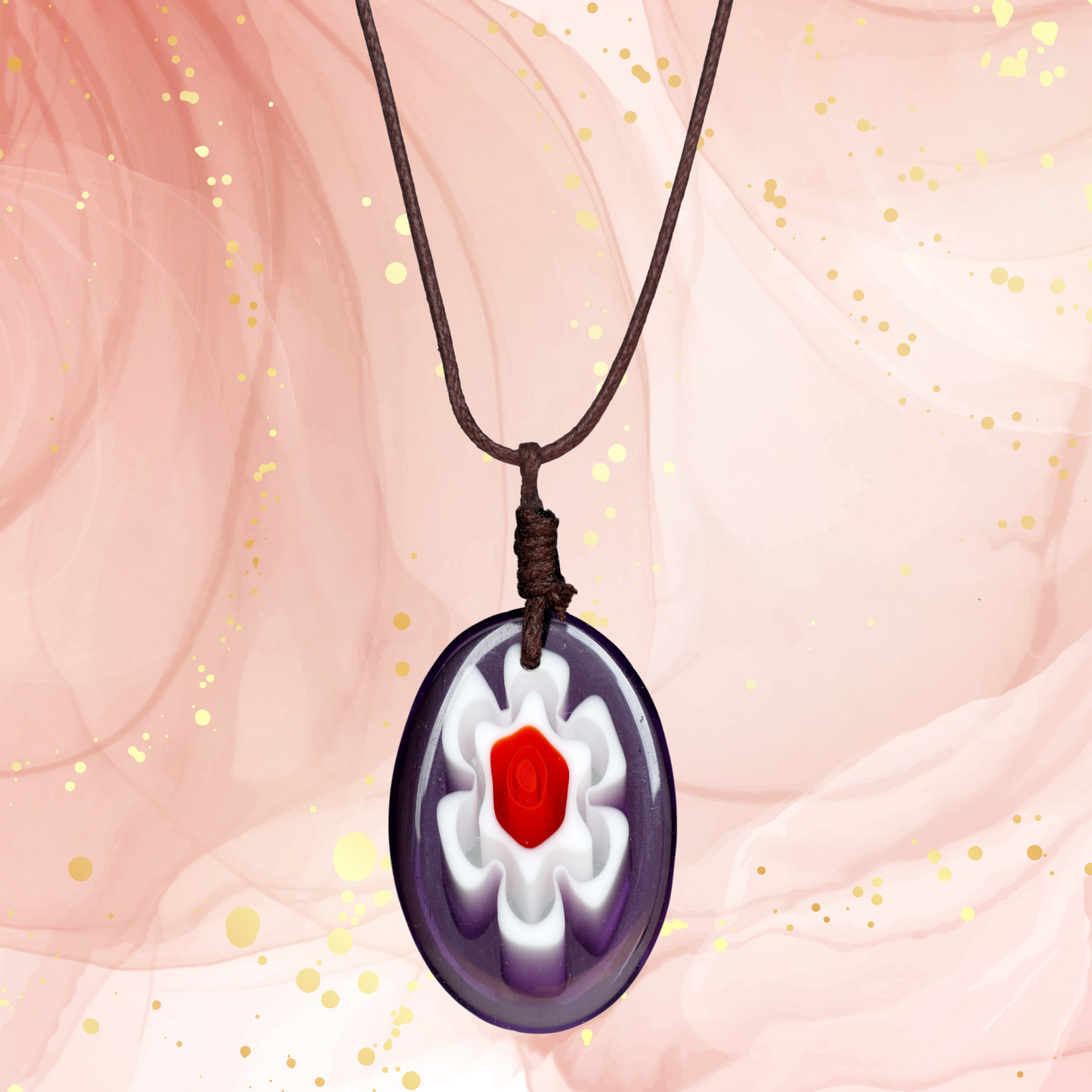 Choker Necklace with Flower Pendant