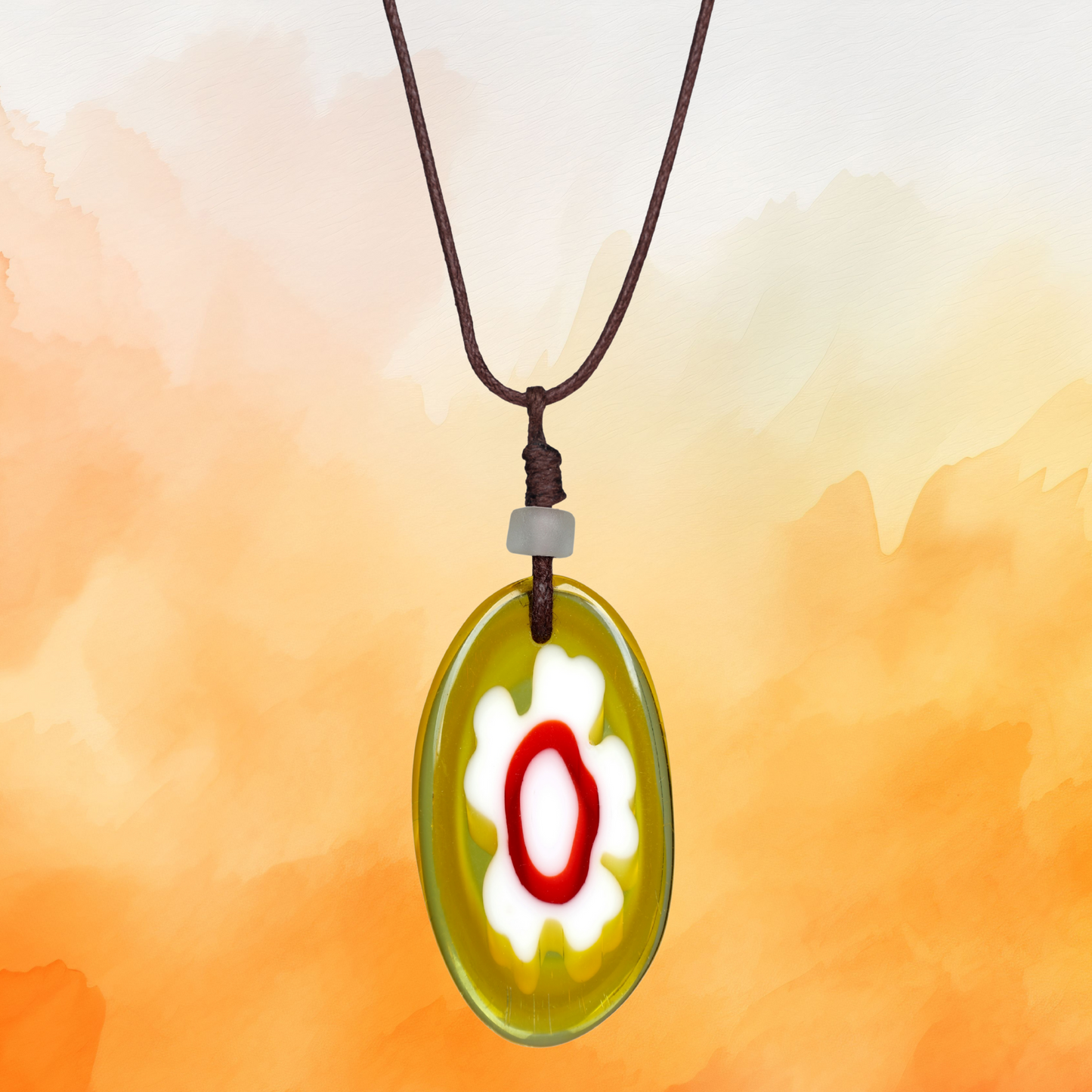Choker Necklace with Flower Pendant