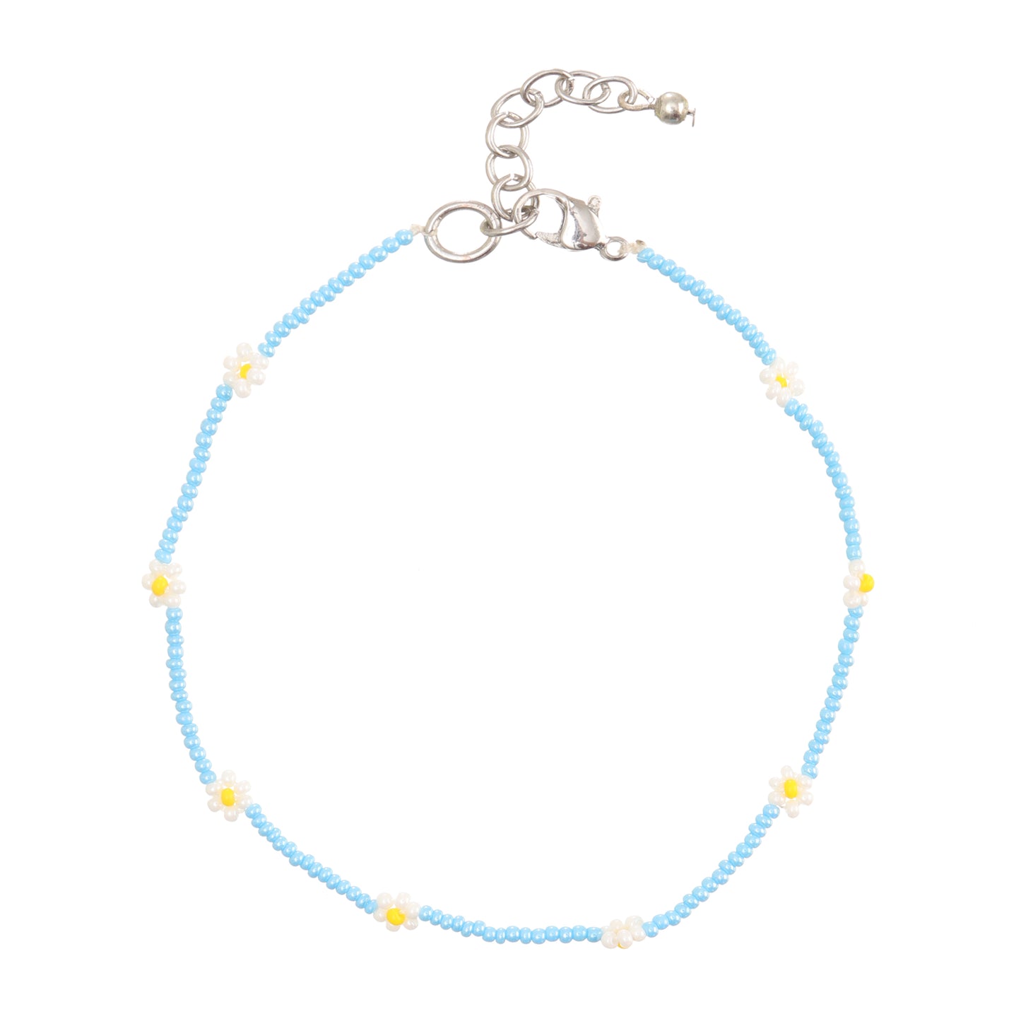 Daisy Beaded Anklet Set of 4