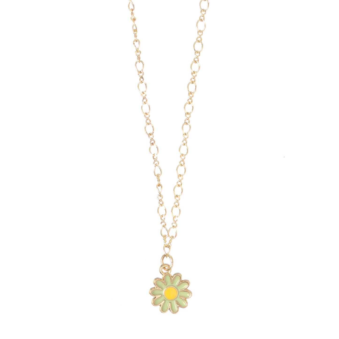Daisy Charm Gold Choker Necklace