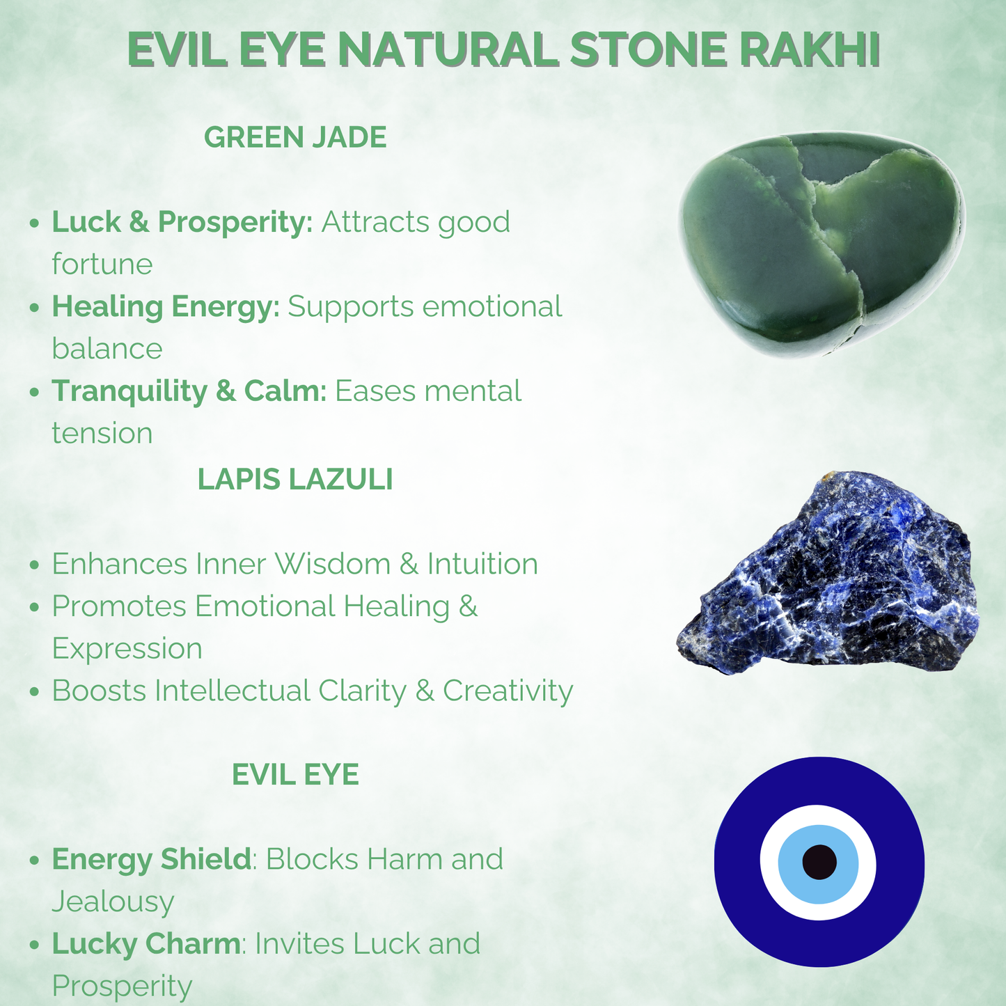 Evil Eye Natural Stone Rakhi