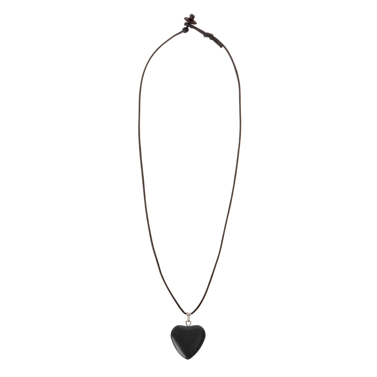 Glass Heart Pendant Choker Necklace
