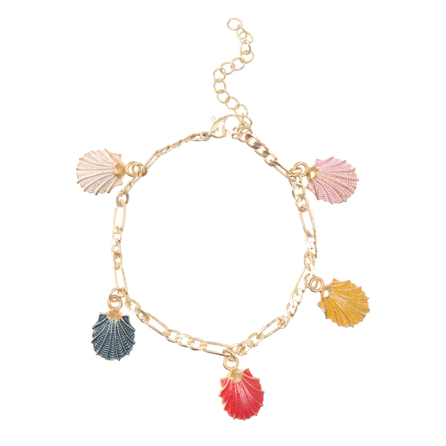 Gold Bracelet Shell Charms
