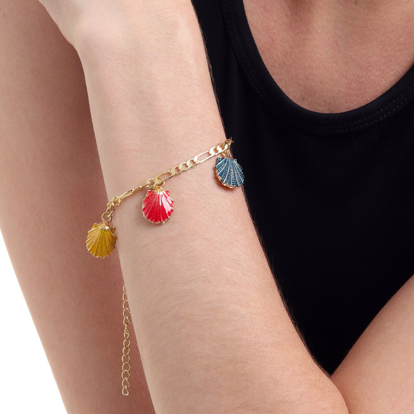 Gold Bracelet Shell Charms