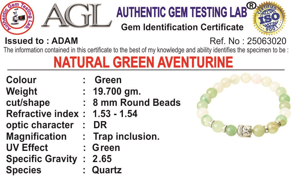 Green Aventurine Natural Stone Buddha Bracelet
