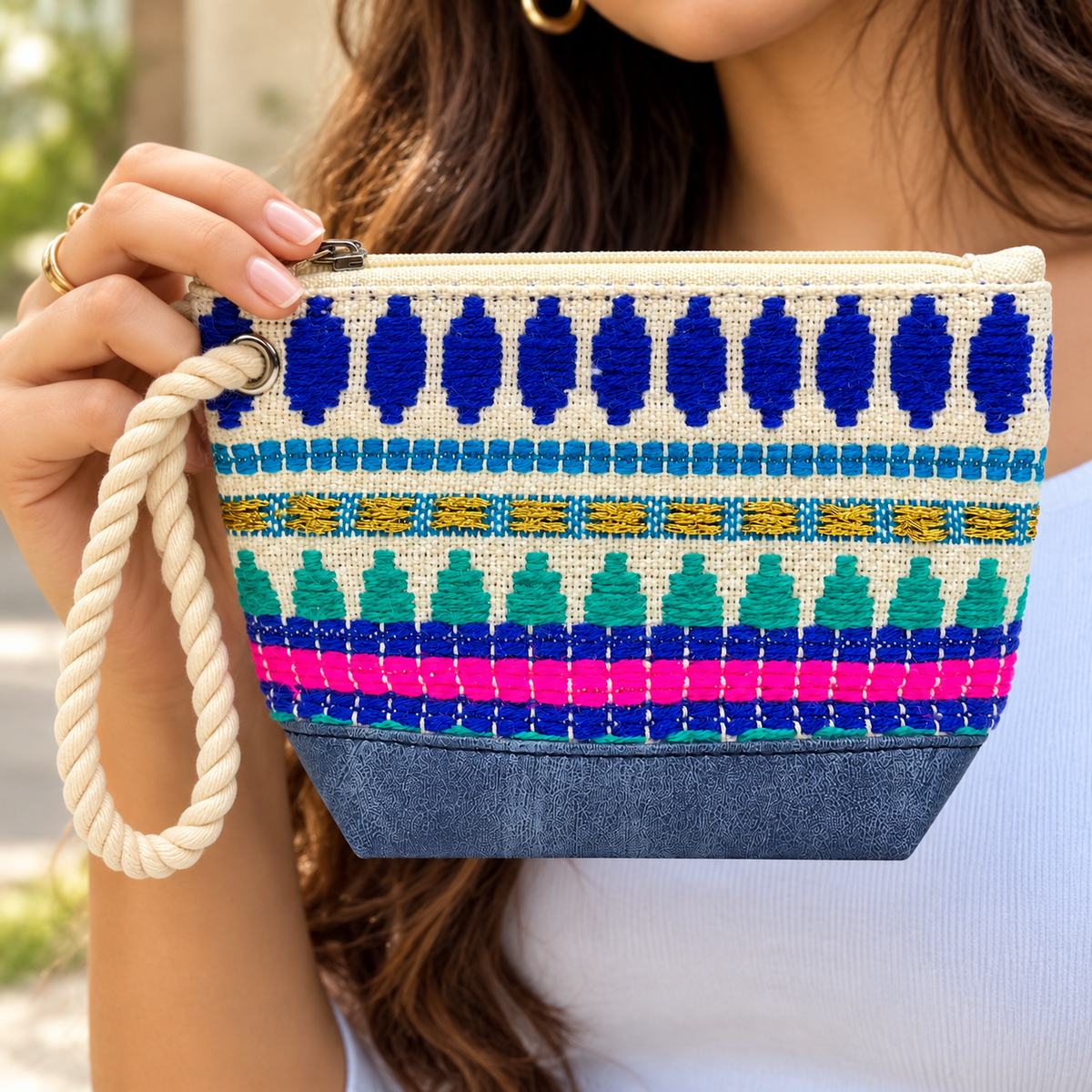 Handcrafted Wristlet Coin Pouch for Women