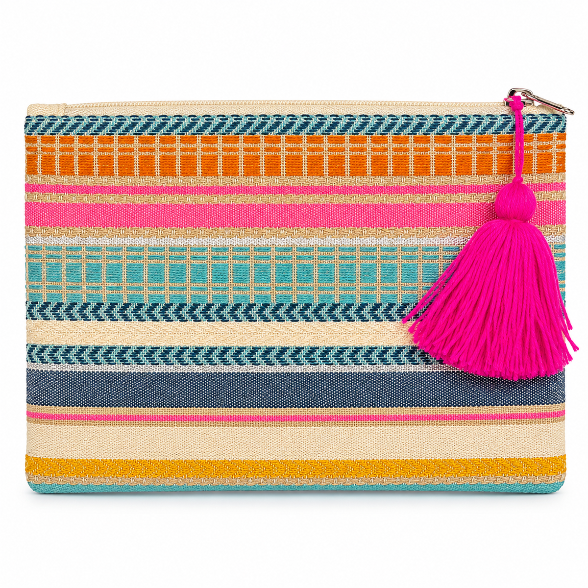 Handcrafted Zip Pouch with Tassel