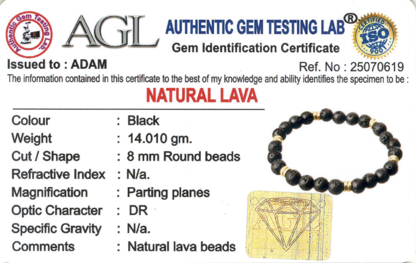 Lava Natural Stone Bracelet