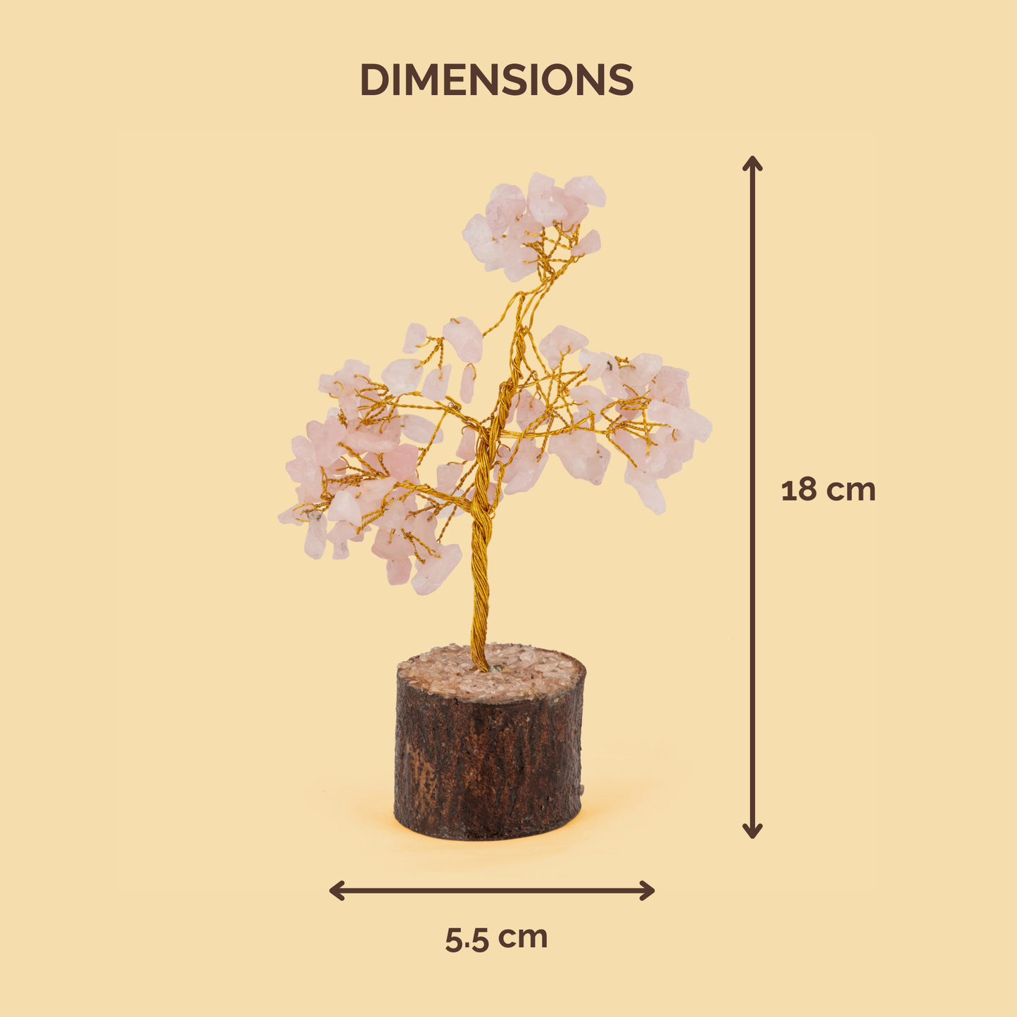 Love Attraction Rose Quartz Natural Stone Tree