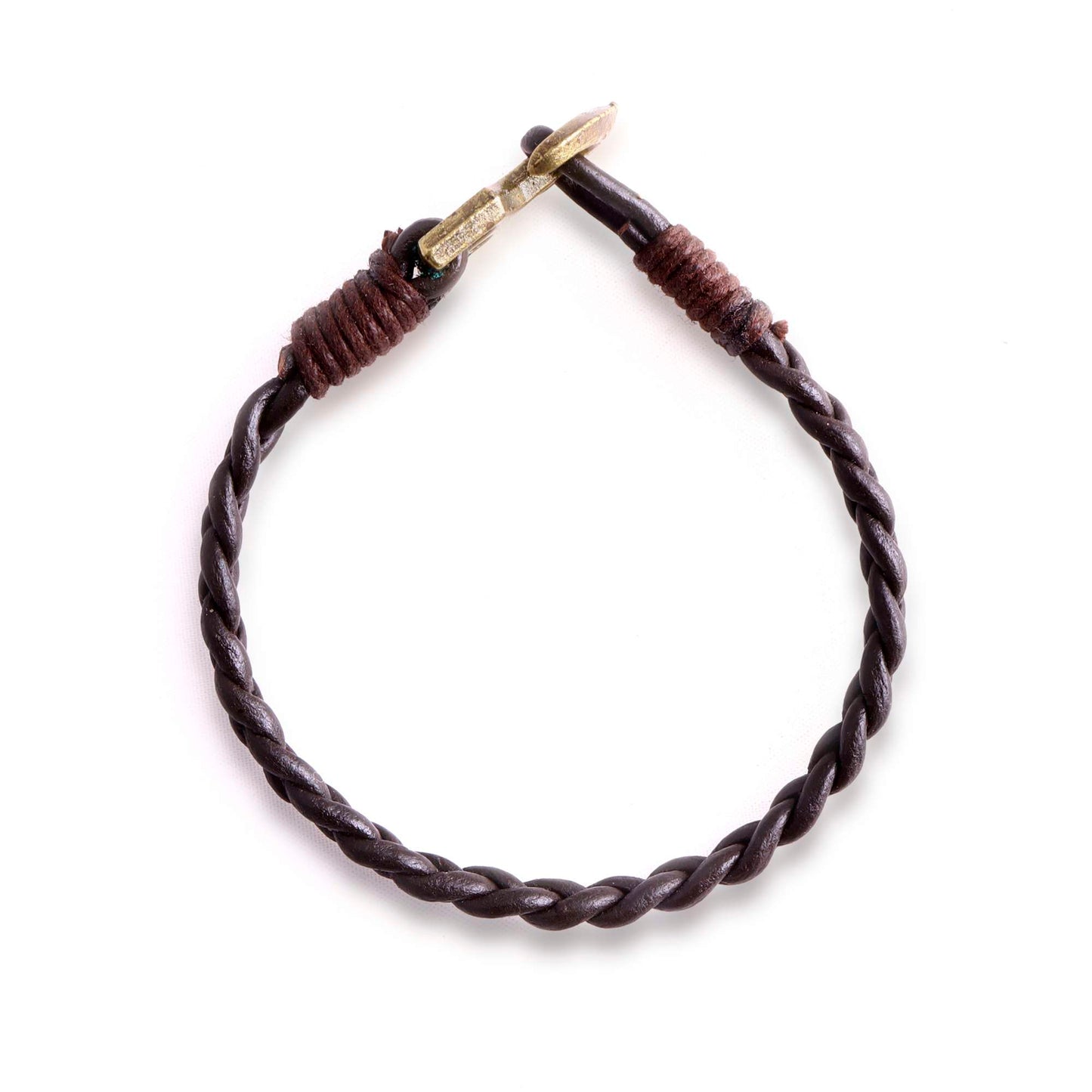 Oslo Leather Bracelet with Anchor for Men