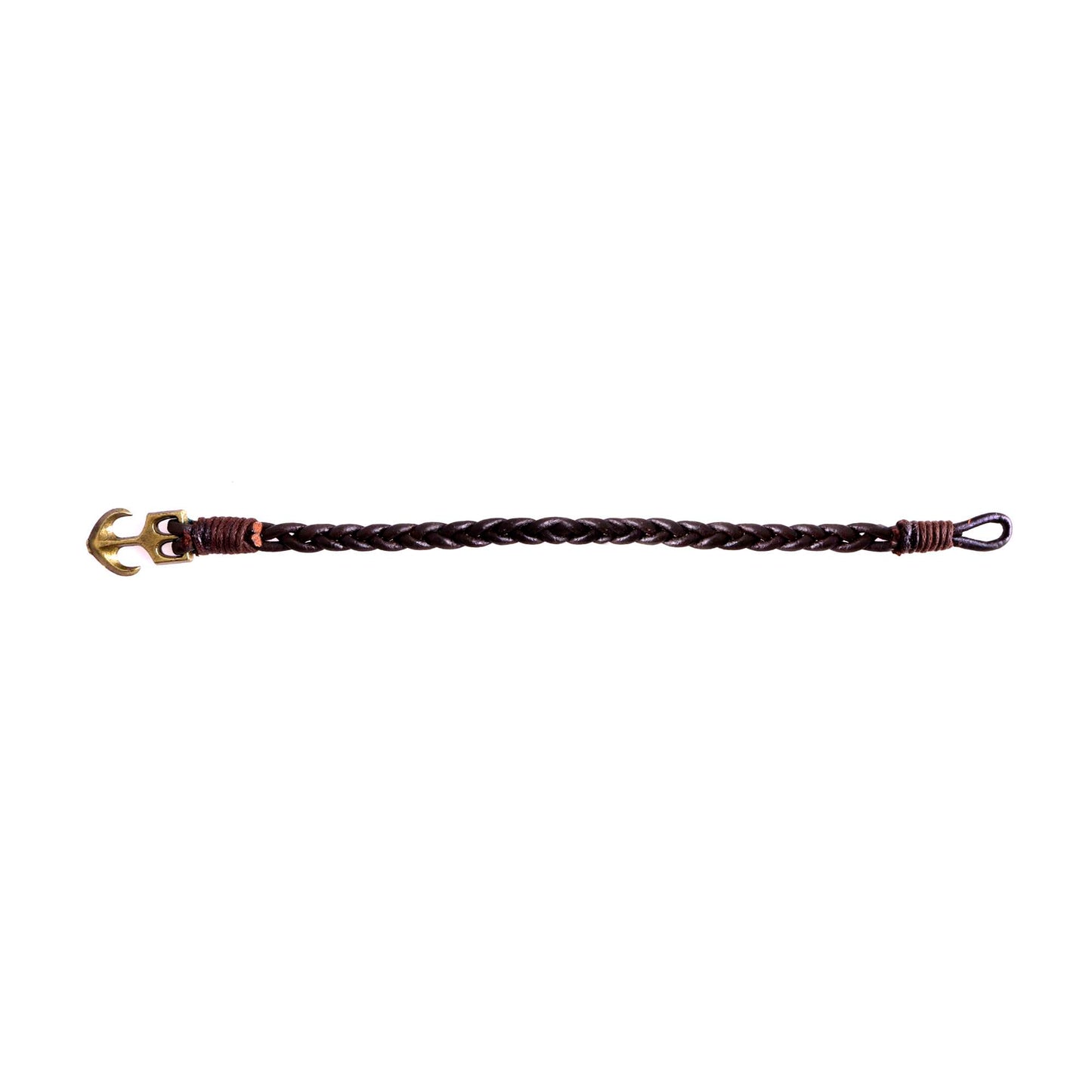 Oslo Leather Bracelet with Anchor for Men