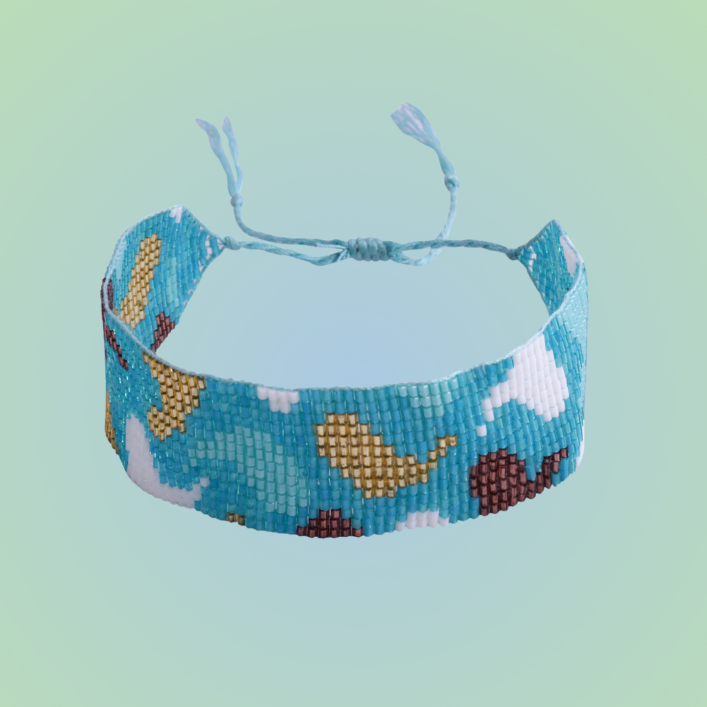 Paisley Pattern Adjustable Beaded Bracelet for Women