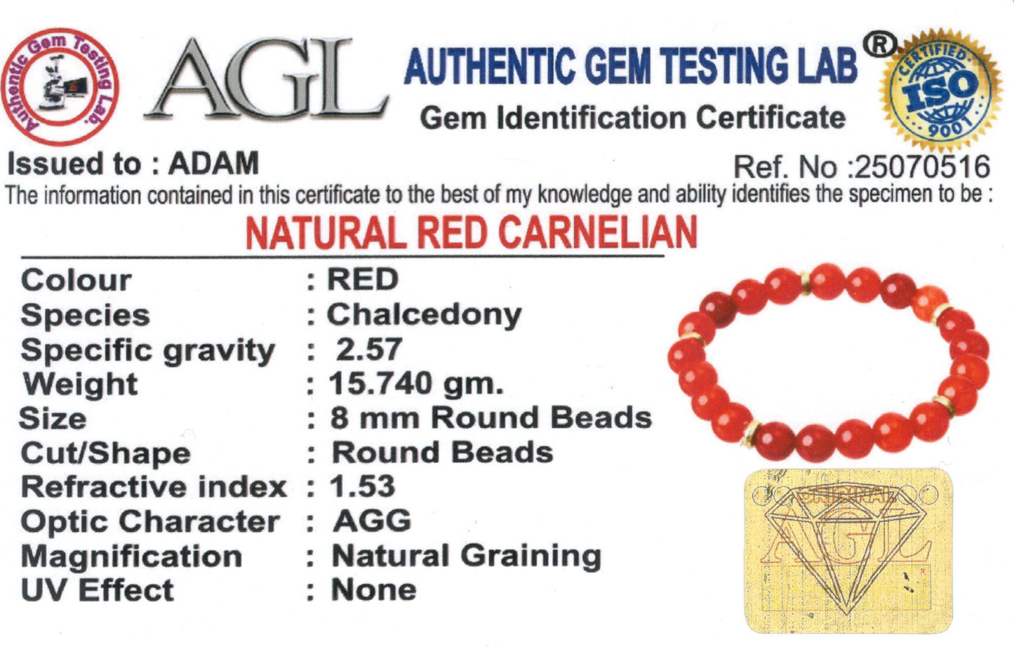 Passion & Power Carnelian Natural Stone Bracelet