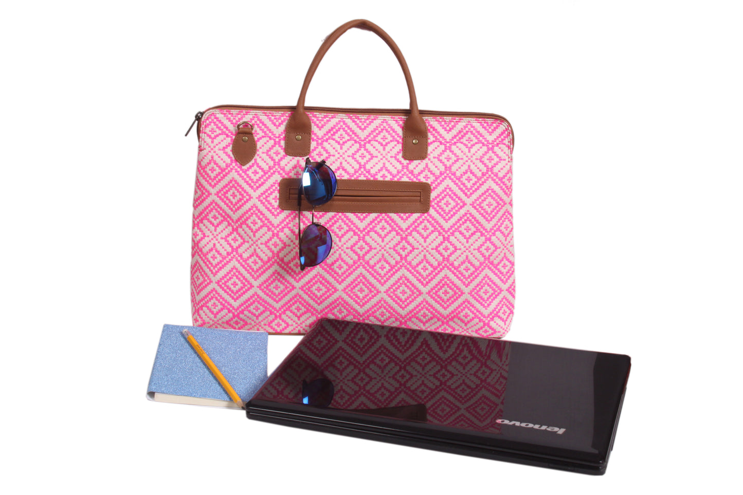 Laptop Bag for Women for 15.6 inch Laptop (Pink Diamond)