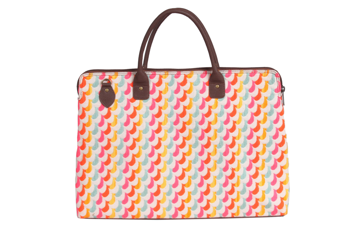 Laptop Bag for Women for 15.6 inch Laptop (Pink & Orange Wave)