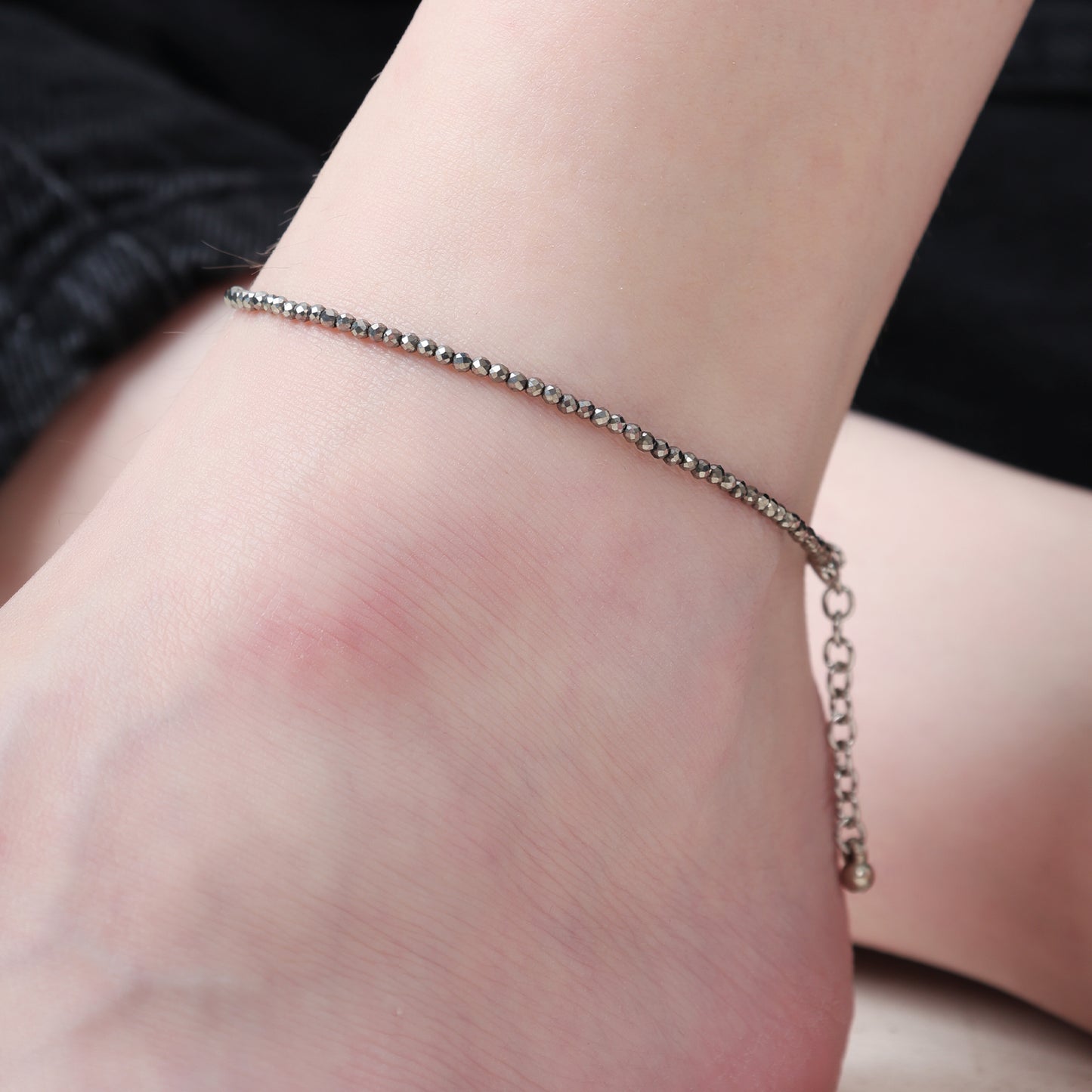 Garnet Anklet & Pyrite Anklet