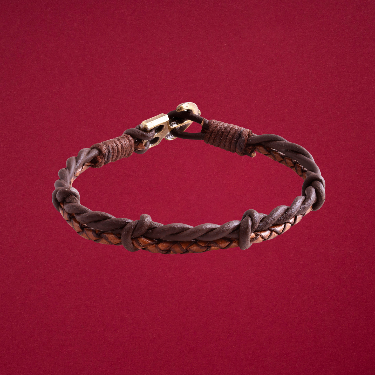 Rio Men’s Leather Bracelet With Anchor