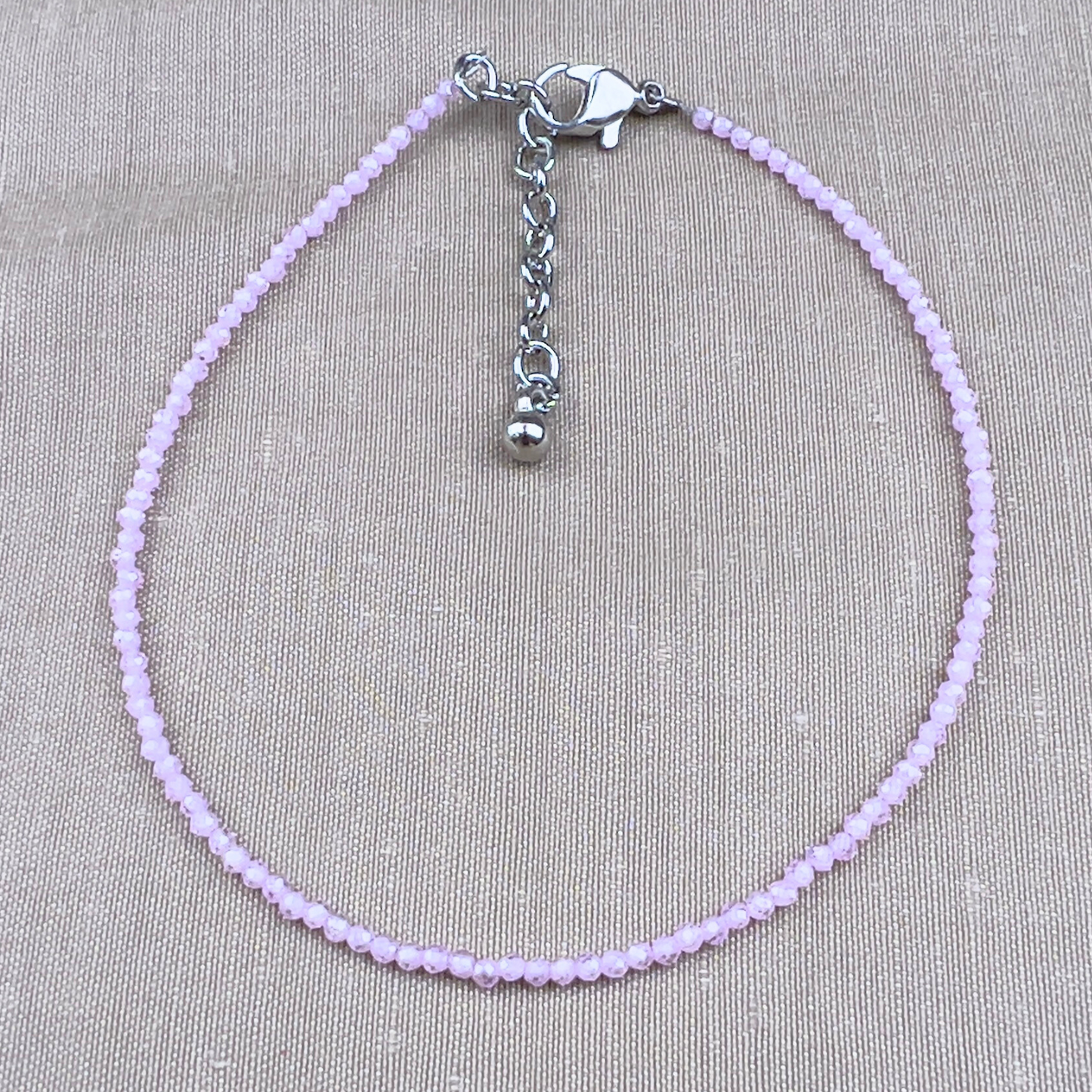 Rose Quartz Natural Stone Anklet