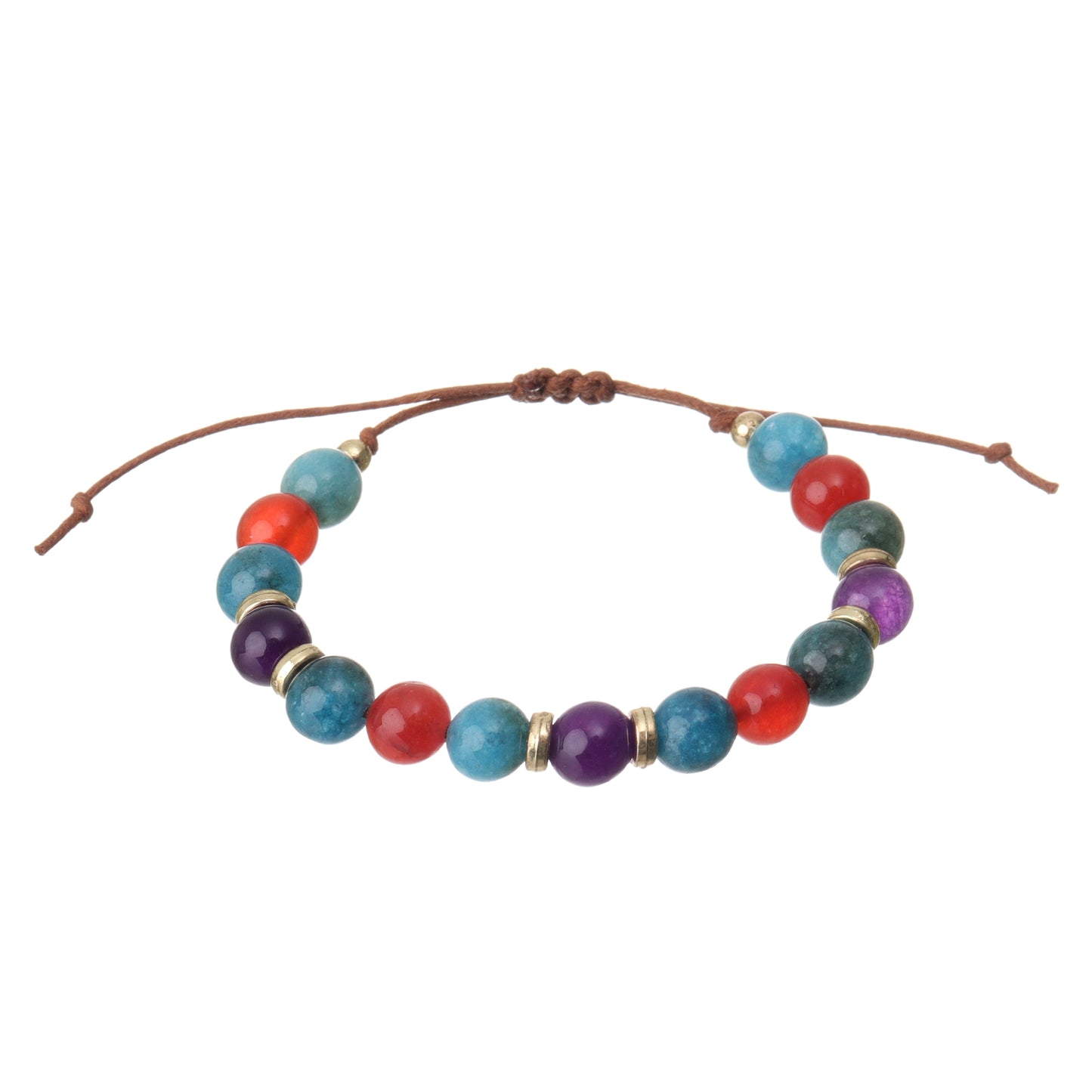Soul Spark Trio Bracelet - Blue Apatite, Amethyst & Carnelian Natural Stone