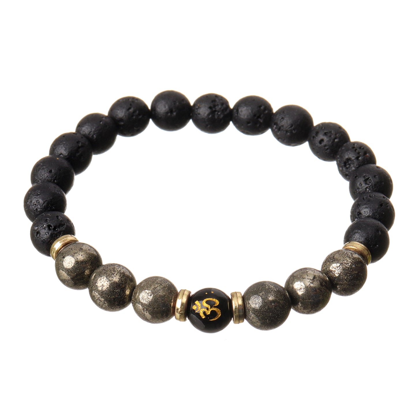 Strength & Faith Spiritual Pyrite Natural Stone Bracelet