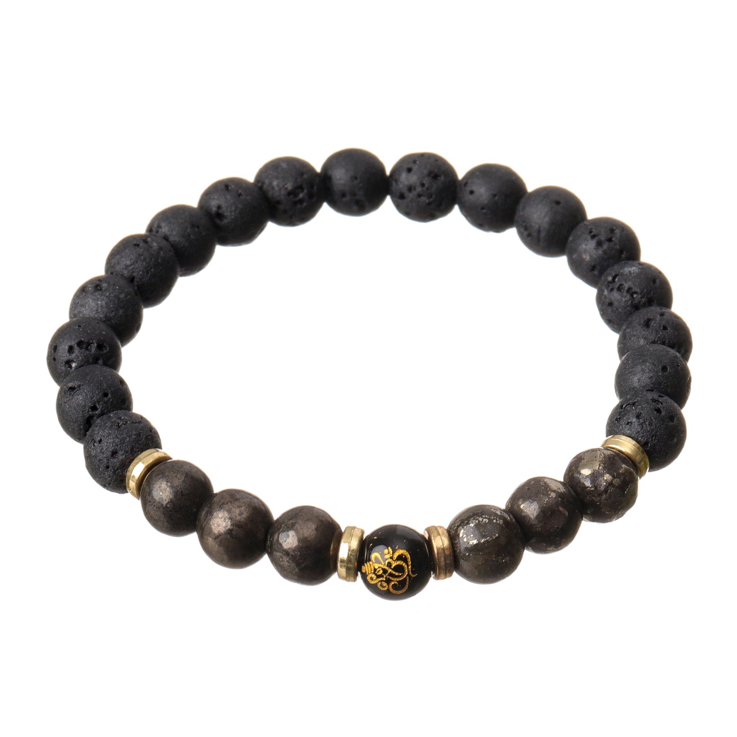 Strength & Faith Spiritual Pyrite Natural Stone Bracelet