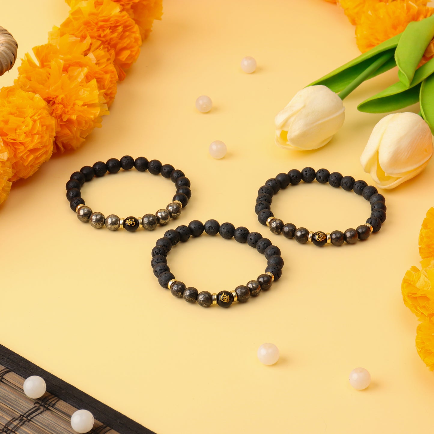 Strength & Faith Spiritual Pyrite Natural Stone Bracelet
