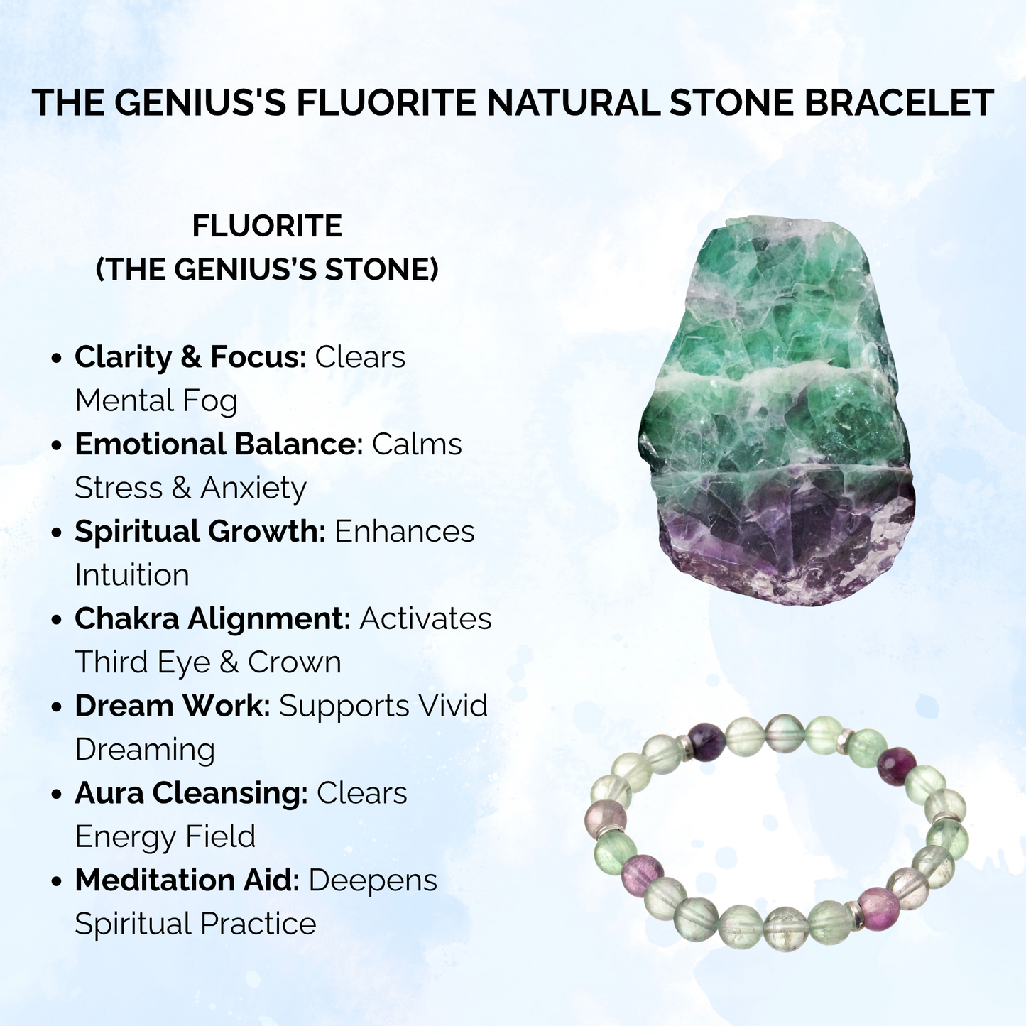 The Genius's Fluorite Natural Stone Bracelet