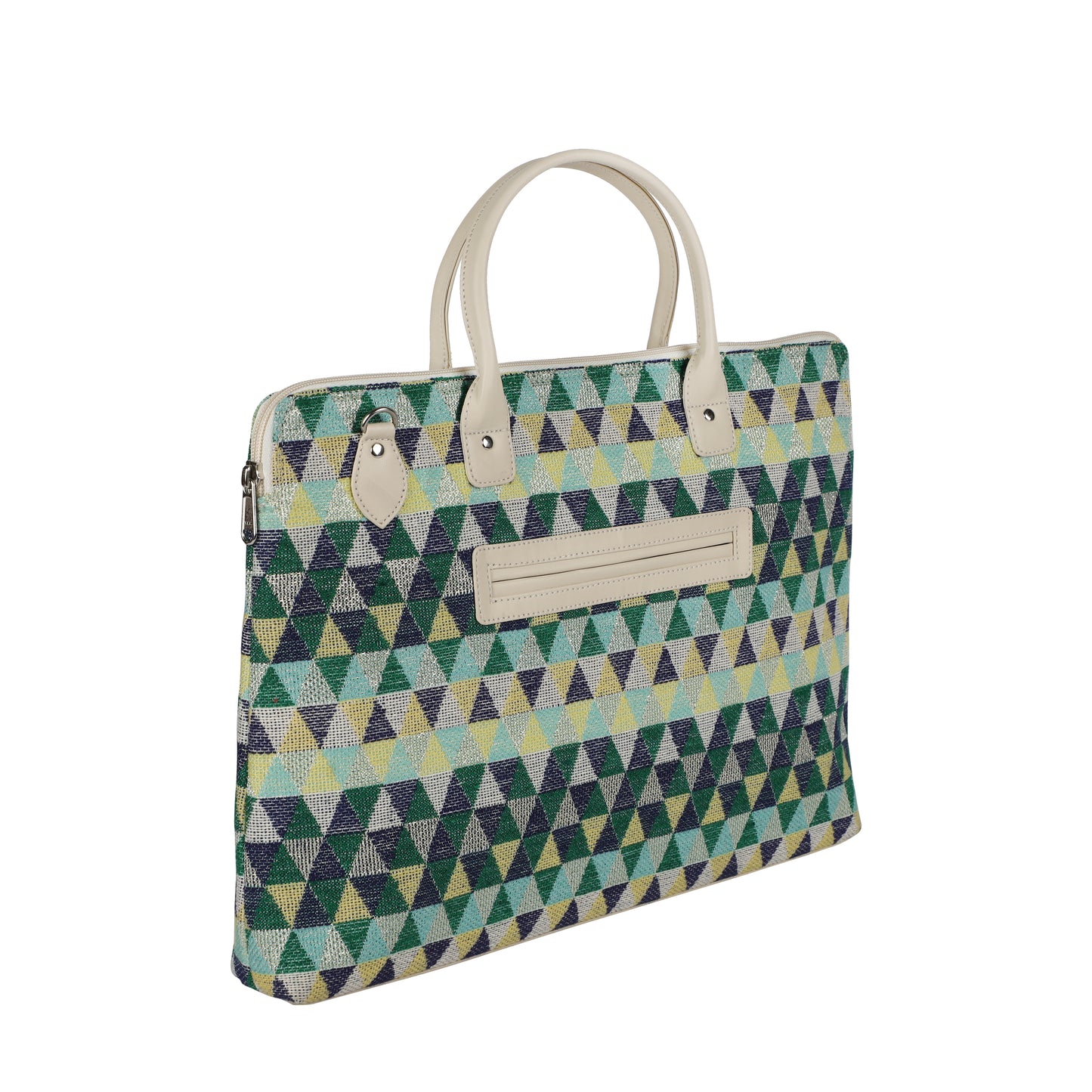Laptop Bag for Women for 15.6 inch Laptop (Triangular Green)