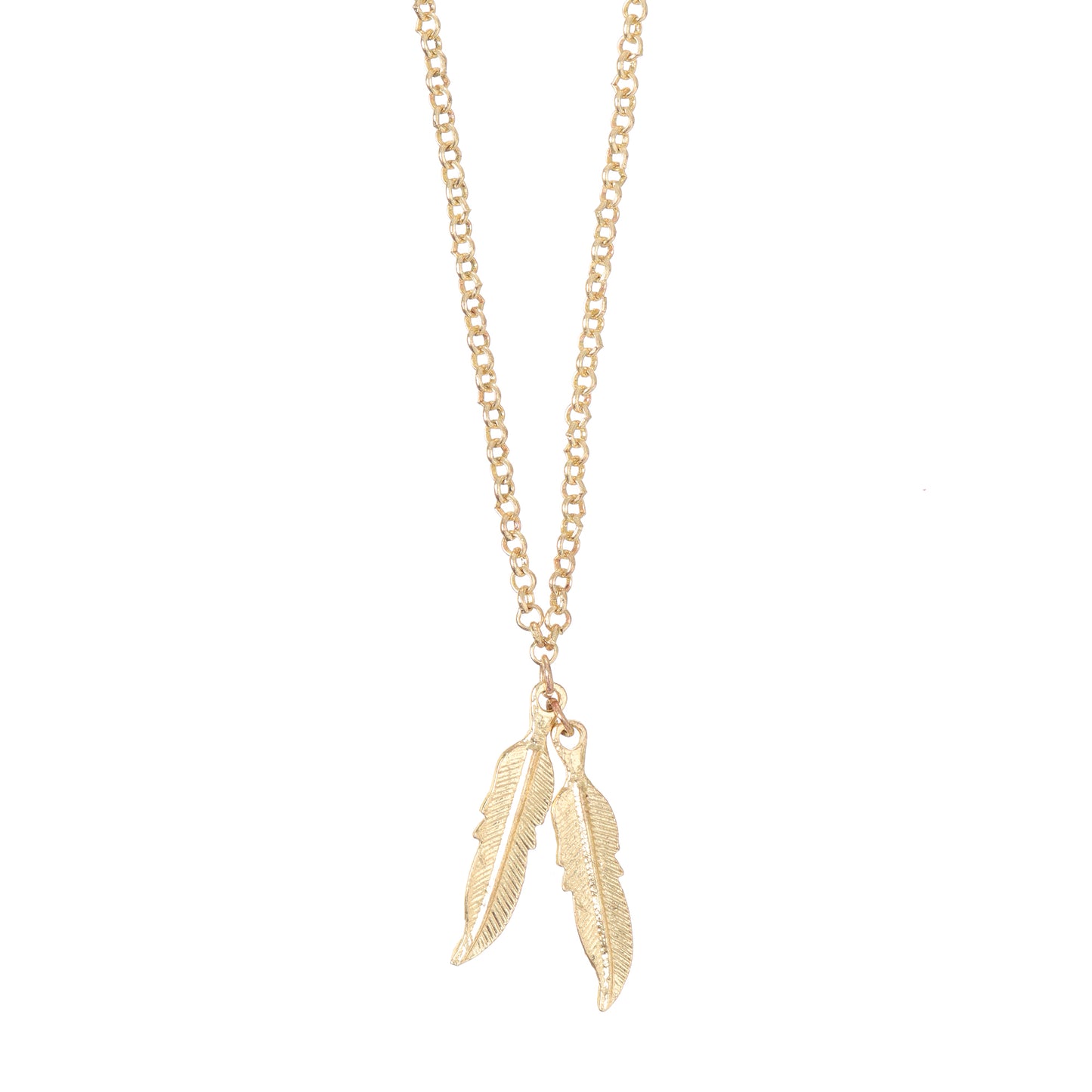 Twin Leaf Pendant Choker Necklace