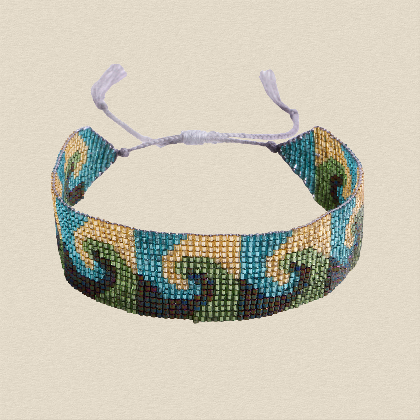 Wave Pattern Adjustable Beaded Bracelet for Women