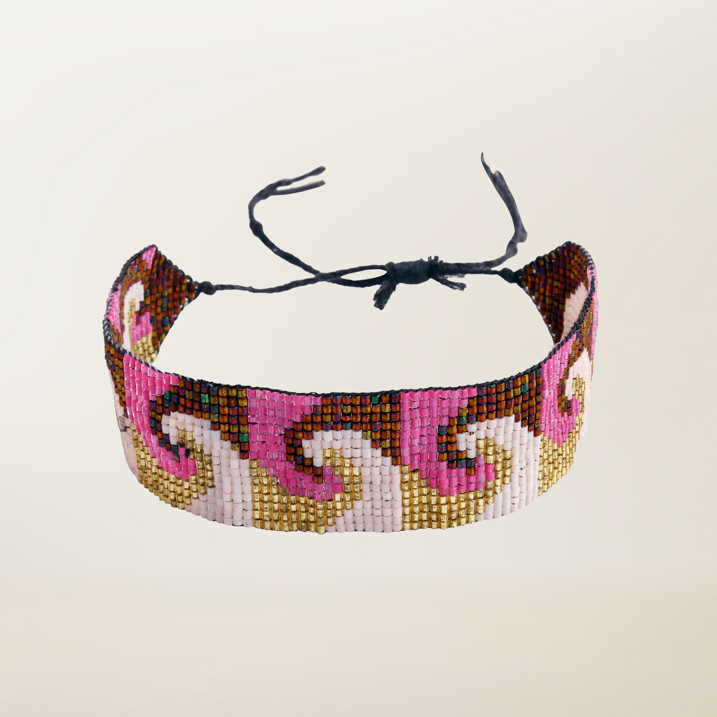 Wave Pattern Adjustable Beaded Bracelet for Women