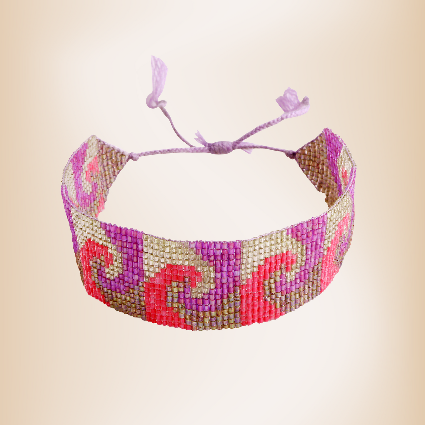 Wave Pattern Adjustable Beaded Bracelet for Women