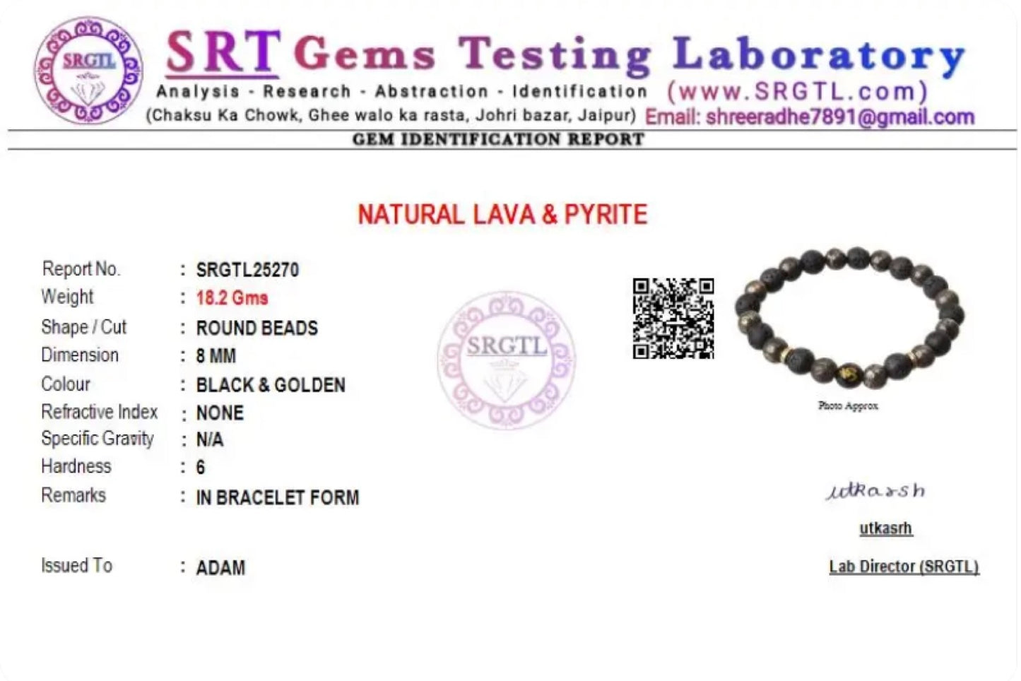 Wealth OM Natural Stone Bracelet