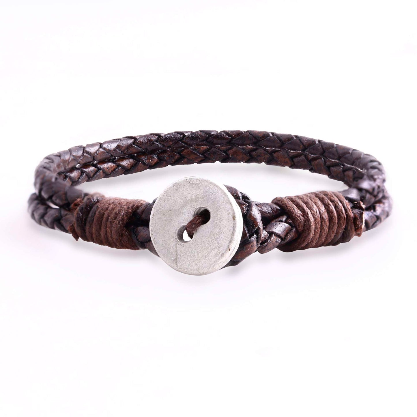 Zaragoza Braided Leather Bracelet for Men