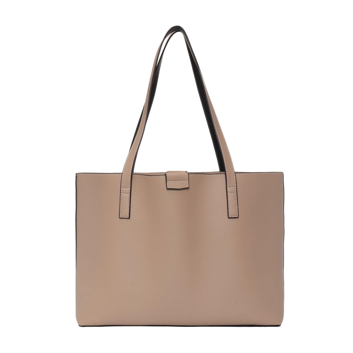 Signature Stripe Faux Leather Tote Bag
