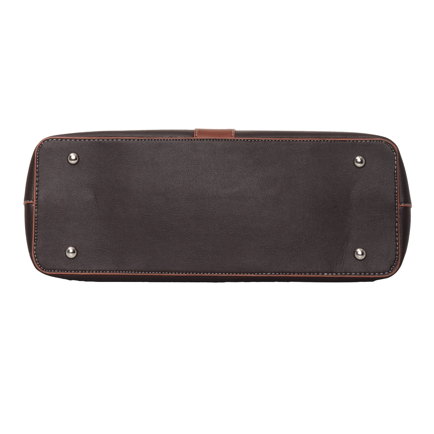 Signature Stripe Faux Leather Tote Bag