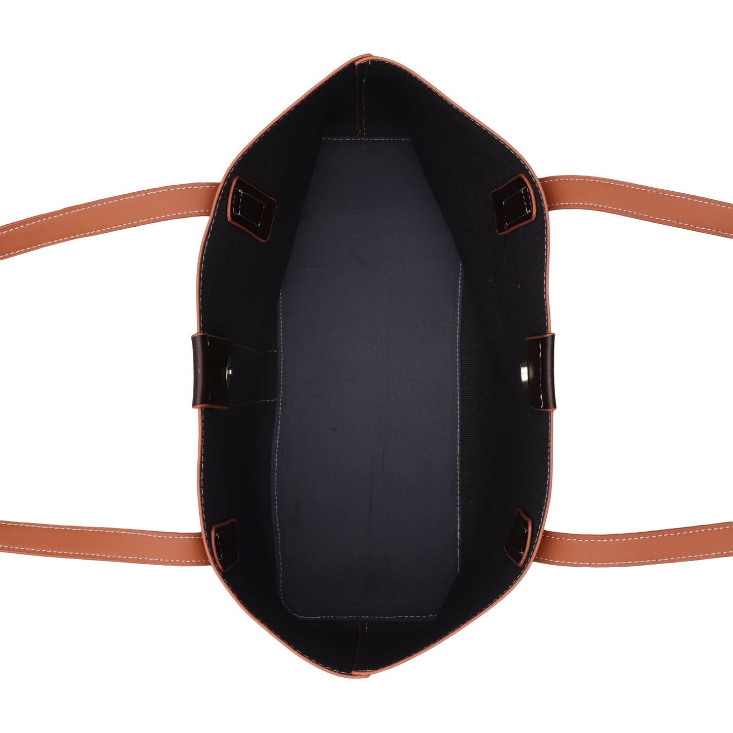 Signature Stripe Faux Leather Tote Bag