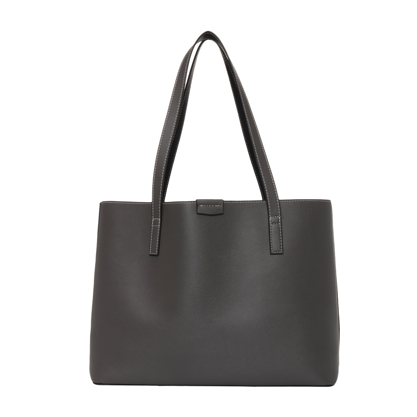 Signature Stripe Faux Leather Tote Bag