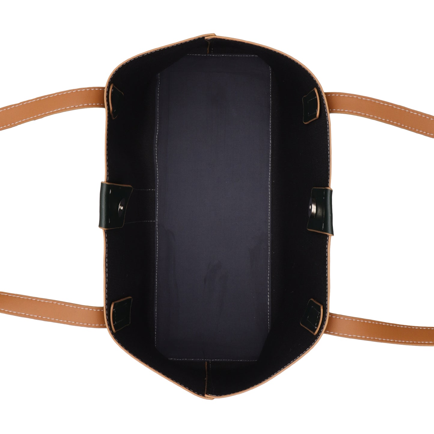 Signature Stripe Faux Leather Tote Bag