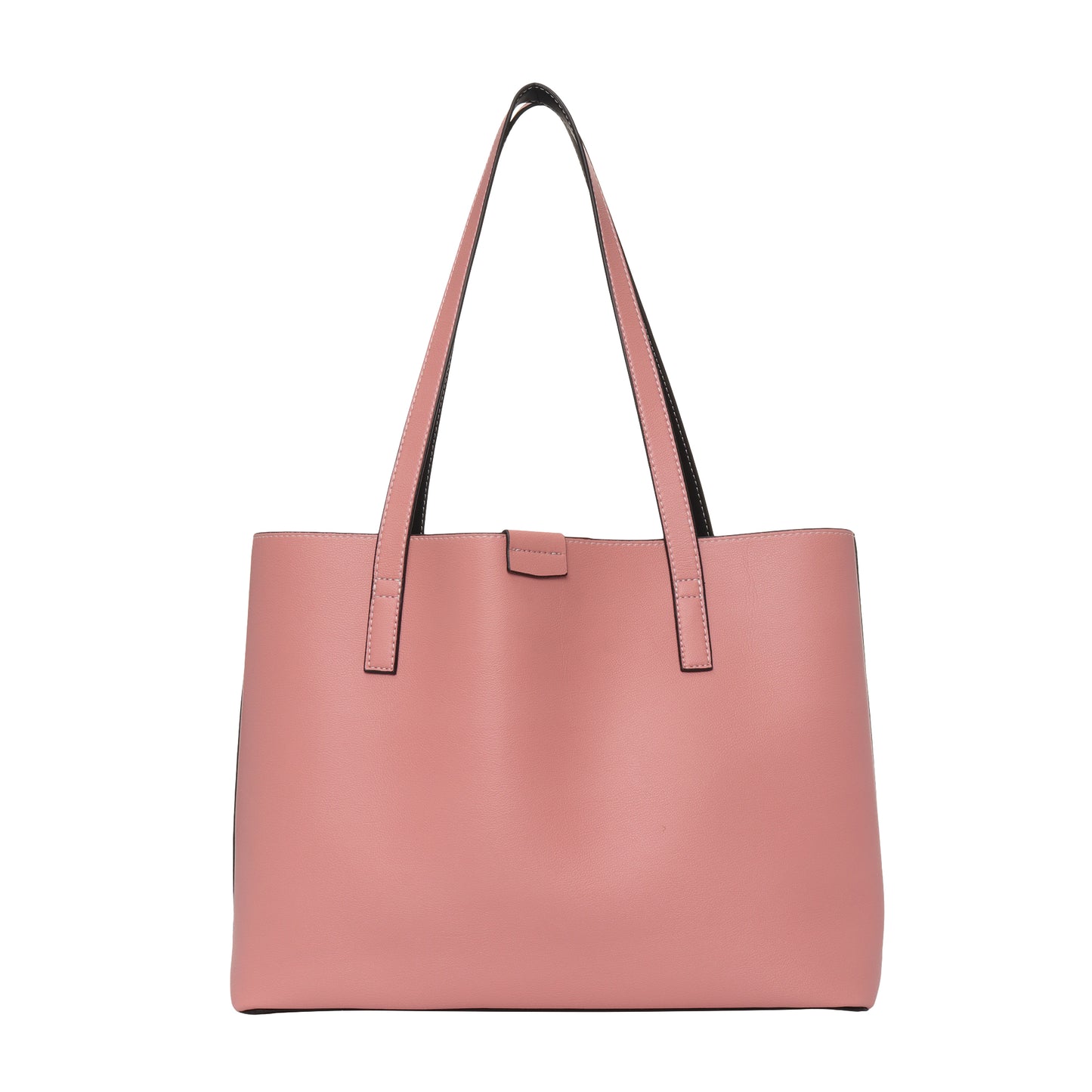 Signature Stripe Faux Leather Tote Bag