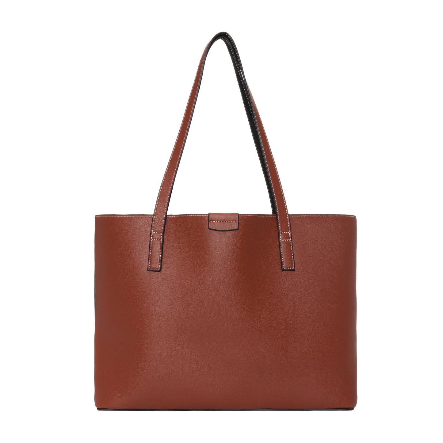 Signature Stripe Faux Leather Tote Bag
