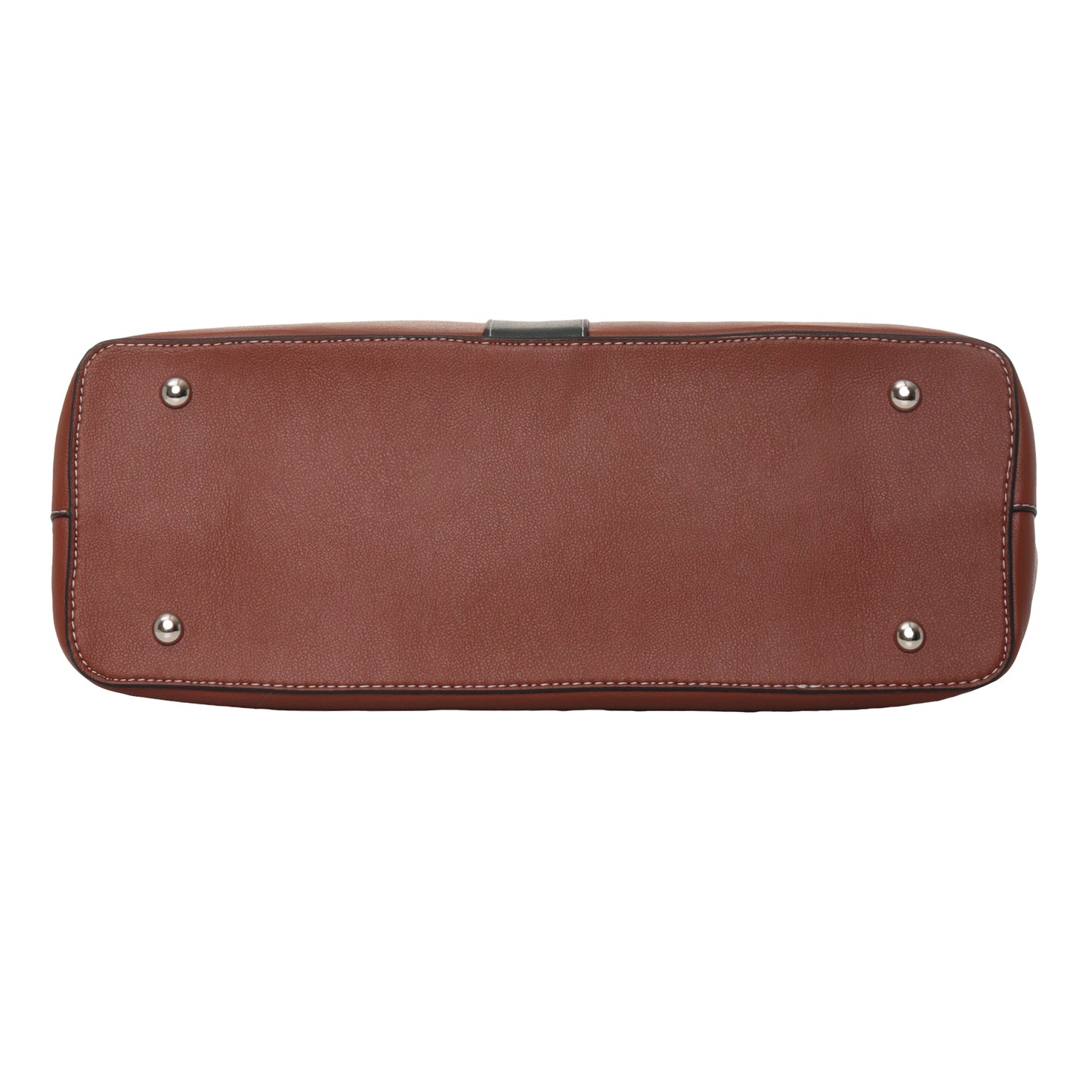 Signature Stripe Faux Leather Tote Bag