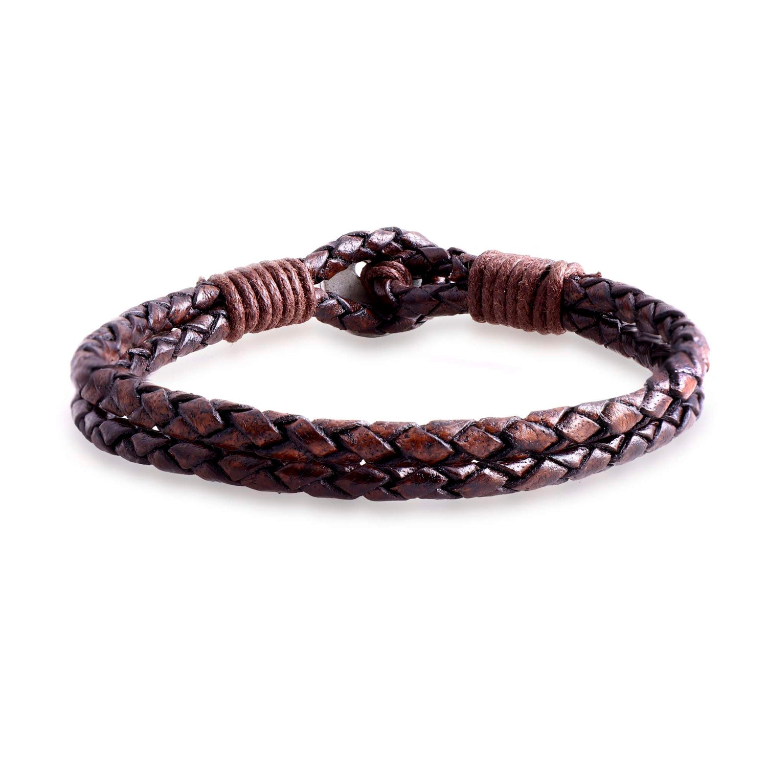 Zaragoza Braided Leather Bracelet for Men